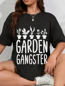 100% Cotton Garden Gangster Gardening Plant Lover Gardener Men Women T-Shirt