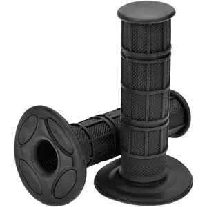 Universal 22mm 7/8" Anti-Slip Rubber Motorcycle Handlebar Grips, Off-Road Vibration Damping Grips for Dirt Pit Bike, Motocross Enduro Handle Grip Cover Pair Black