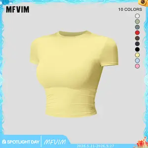 MFVIM Women’s Casual Versatile Slim Fit Quick Dry Fitness T-Shirt — Yoga, Running & Pilates Short Sleeve Top