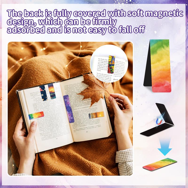 [Magnetic Bookmarks] 96pcs Colorful Page Clips & Marks for Men & Women | Paper Clip Book Markers for Students, Teachers, Reading, School, Library, Office Accessories | Durable Cardboard& Attractive Design | Bookmarks Gifts for Book Lovers