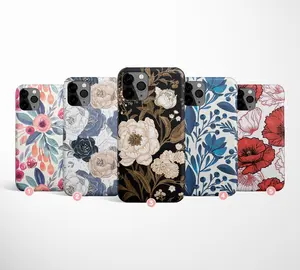Floral iPhone 13 12 11 Pro Max case iPhone XR case 12 mini iPhone XS Max SE 2020 iPhone X iPhone 7 Plus 8 Plus iPhone 6 Hard Tough Soft 5x2