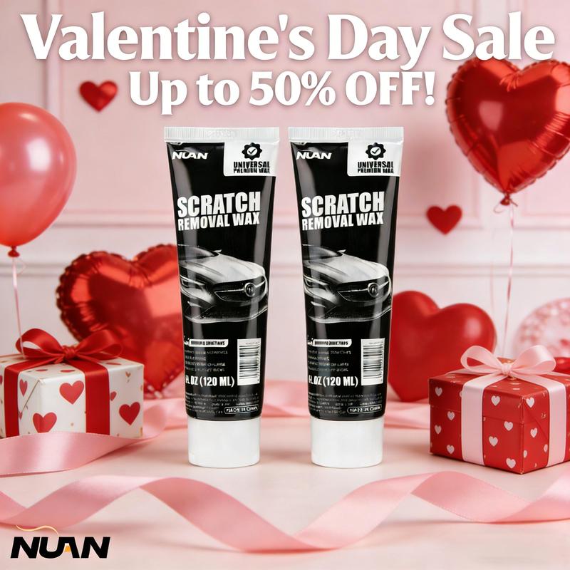 NUAN Car Scratch Repair Paste Kit – Instant Scratch Remover Wax for Car Paint, Erases Light Scratches & Scuffs, Restores Mirror Gloss, Easy DIY Repair with Sponge & Cloth