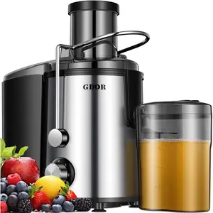 800W Juicer Machines, Extra Large 3 Inch Feed Chute Juicer for Whole Fruits and Vegs, Centrifugal Juice Maker with High Juice Yield, Easy to Clean with Brush, 2 Speeds, BPA-Free, Silver