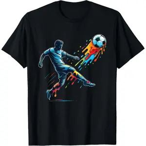 100% CottonSoccer Drip Kids Youth Soccer T-Shirt