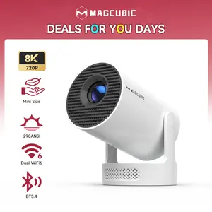 [US warehouse] Magcubic HY300Pro+ 290ANSI Projector Android 14 BT5.4 WIFI6 8K 4K Decode Native 1280*720P 0.8:1 Throw Ratio Built-in Speaker & Appstore Allwinner H726 Home Cinema Mini Smart Portable Upgraded HY300Pro #SummerWins #DealsForYouDays