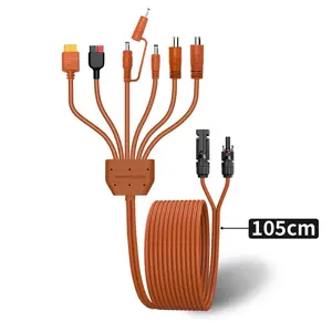 MHPOWOS 7-in-1 Solar Panel Connector Kit Cable for Jackery Ecoflow River Power Station Universal Solar Panel Adapter Cable MC4 TO XT60, anderson, DC5521, DC7909,DC8020,DC15315, DC5525
