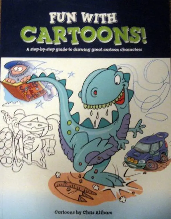 USED Book - Fun with Cartoons: A Step-by-Step Guide to Drawing Great Cartoon Characters (Kit for Kids) by Chris Altham (Paperback)