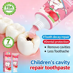 ZKRICARO Kids Toothpaste features a dual-action anti-cavity formula, is FDA certified, repairs cavities, removes plaque, freshens breath, and promotes oral health.