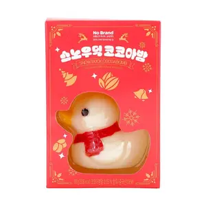 NO BRAND Korean Snow Duck Hot Chocolate Bomb with Marshmallow, 38g - Festive Winter Drink for Christmas