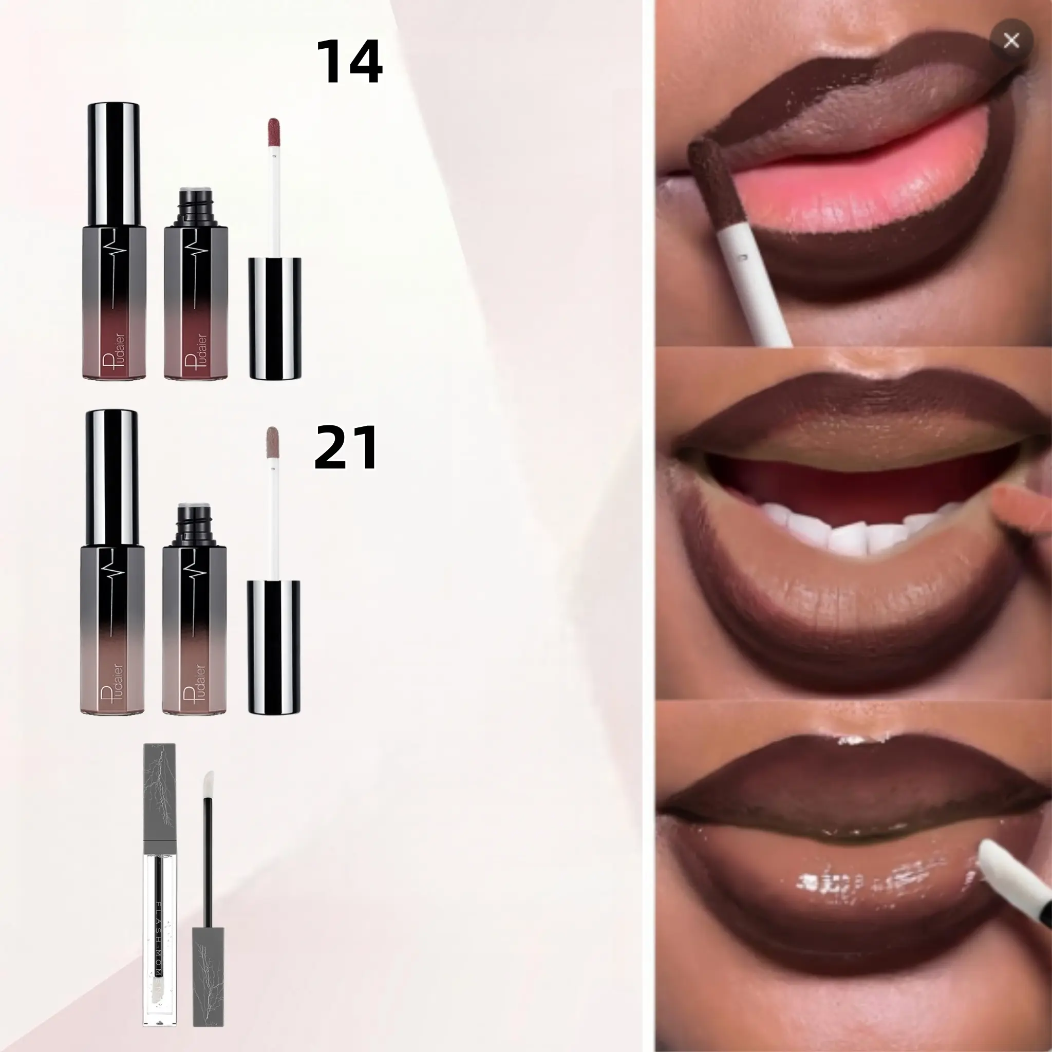 2 Lip Gloss + 1 Lip Plumper Set | High-Shine, Non-Sticky & Hydrating | Plump, Volumize & Glossy Lips in One Click | Perfect for Daily Wear & Layering  Lipstick Makeup Moisturizer