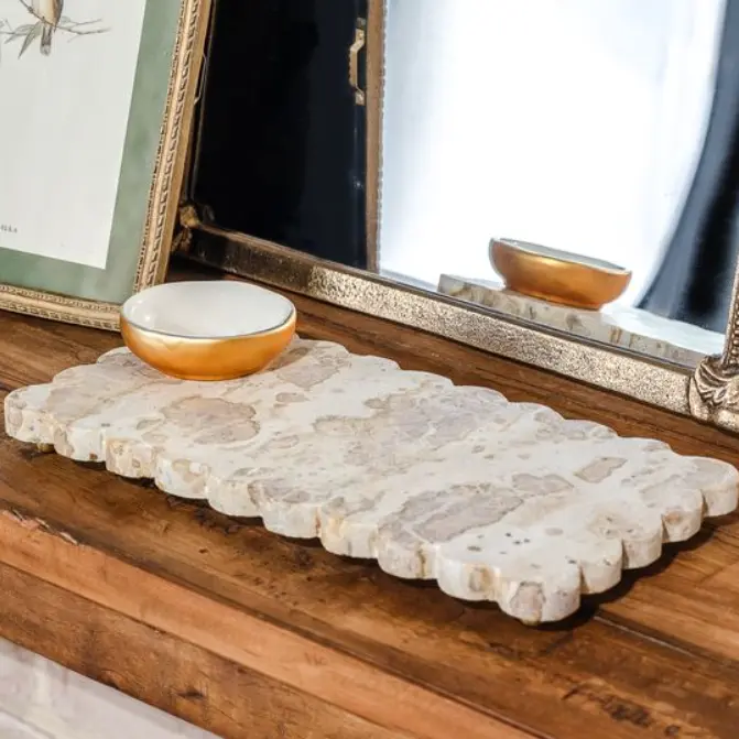 Leopard Marble Raised Tray