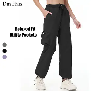 Women’s Cargo Pants – Relaxed Fit Utility Pants with Pockets, Spring Streetwear Utility Pocket Casual Pants for Summer  Everyday Drawstring Chic Bottom Adjustable Womenswear Minimalist Basic baggy sweatpants tall all-season comfortable perfect trousers