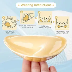 Silicone Bra Inserts, Soft Flexible Push-up Breast Pads Reusable Ultra Boost Inserts Bra