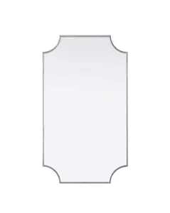 Elegant Kitchen & Bath MR3D2442SIL 24 x 42 in. Rectangle Notched Metal Mirror, Silver