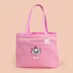 Disney Marie Cat Embroidered Mesh Shoulder Bag – Pink | Cute Crossbody for Everyday & Mother's Day Gift,cozyvibes Strap Handle
