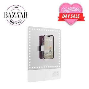 RIKI SKINNY Makeup Mirror with Lights Bluetooth and Magnifying Mirror