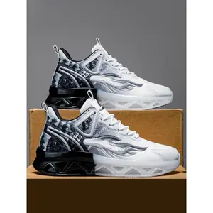 Men's Fashionable Lace Up Low Top Sneakers, Casual Comfortable Breathable Sports Running Shoes, Male All-match Round Toe Shoes for Daily Wear(Sheets)