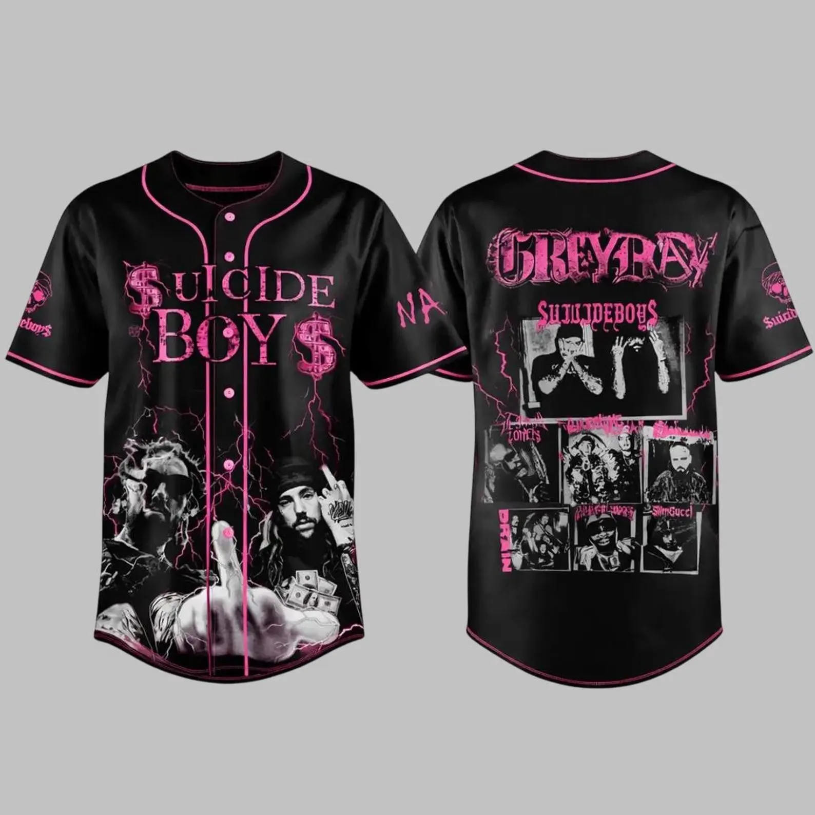 $uicideboy G59 Baseball Jersey, Personalized Suicideboy Merch Shirt, Greyday Tour Shirt, City Morgue Tshirt, Music Tour 2026 Gift