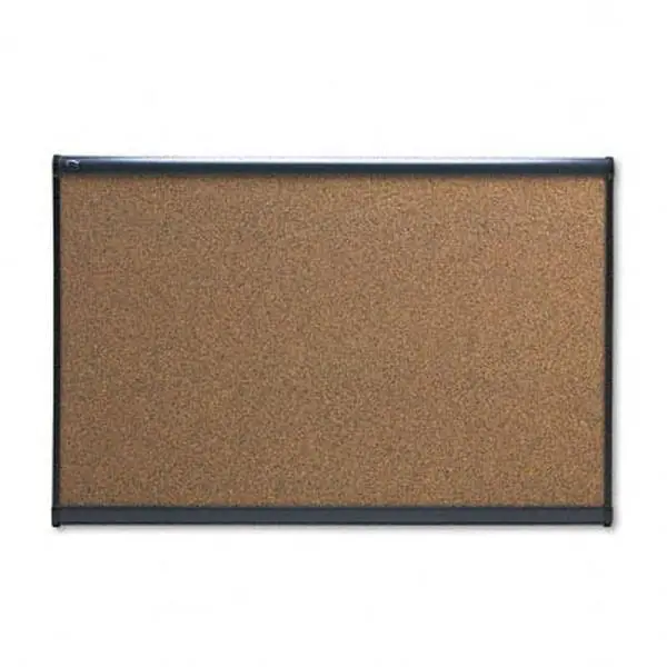 Prestige Bulletin Board, 36"x24" Graphite-Blend Cork with Aluminum Frame, Easy-Mount Hanging System, High-Density Backing, Self-Healing Cork Surface, Lasting Durable Surface, Maximum Pin-Holding Power