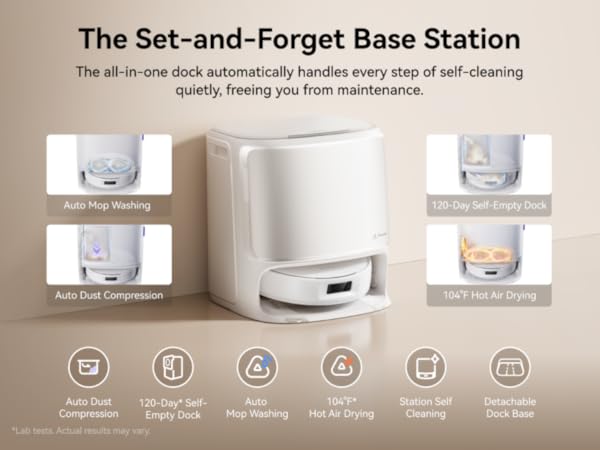 NARWAL Freo X10 Pro Robot Vacuum and Mop Combo, 11,000Pa Suction, DualFlow Tangle-Free System, MopExtend Edge Cleaning, Self-Emptying, Auto Mop Wash & Dry, LiDAR Navigation, for Pet Hair & Hard Floors