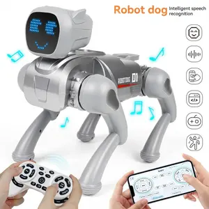 Remote Control Robot Dog Toys for Kids Rechargeable Programmable Stunt Robot Dog with Singing Dancing Functions Voice Control for Boys Ages 3-9+ Birthday Christmas Gift
