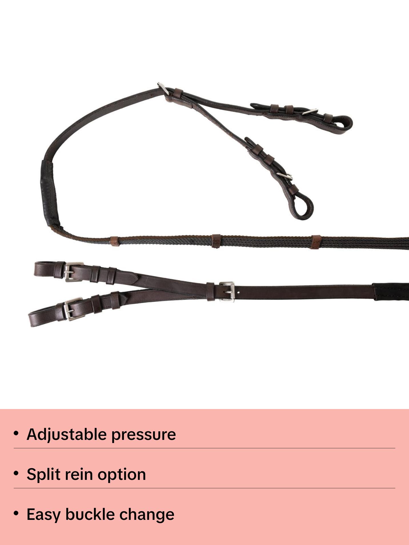 Split Sure Grip Rubber Reins-The Best Converter for Leverage Bits