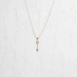 Gold Arrow Charm Necklace