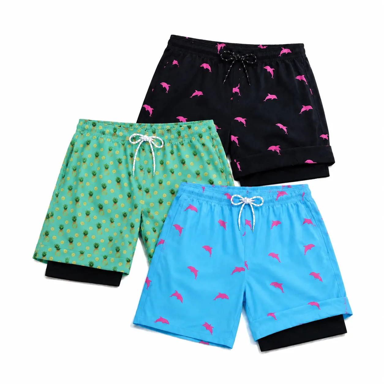 Trendy Mens Quick Dry Elastic Stretch Swim Trunks Built-In Compression Liner Anti Chafe Lightweight Water Resistant Beach Surf Board Shorts Casual Pool Resort Bathing Swimwear