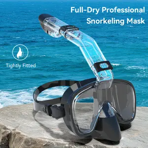 1 snorkeling mask with breathing tube, anti fog and leak proof swimming goggles, suitable for swimming and diving equipment