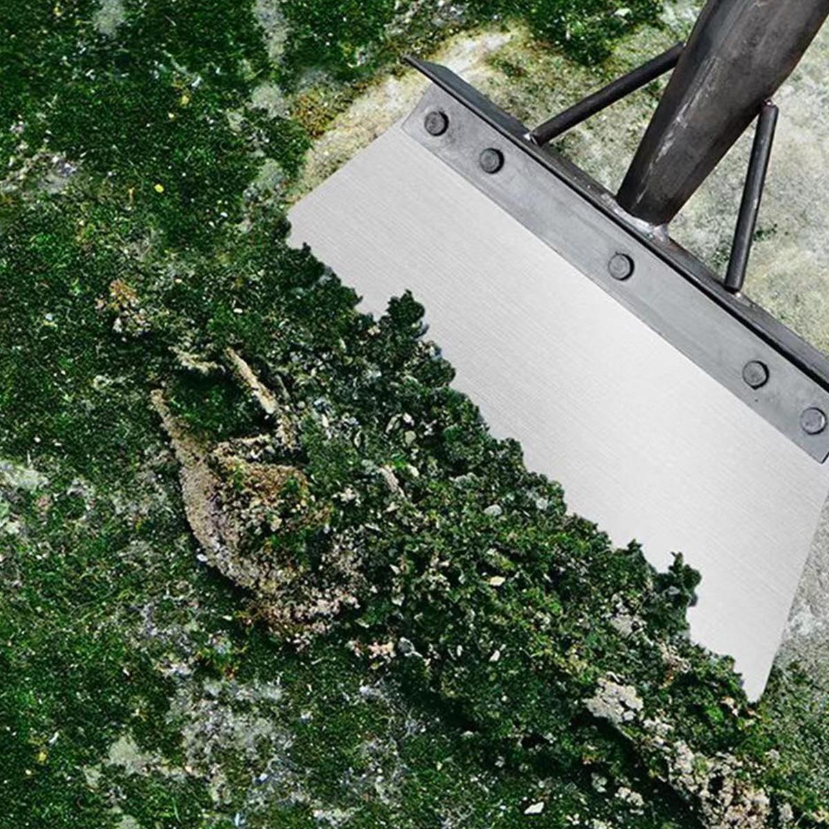 Heavy-Duty Multifunctional Garden Flat Shovel, Stainless Steel Snow & Ice Scraper, Long Handle Weeding Tool for Lawn Edging, Snow Removal and Garden Cleaning