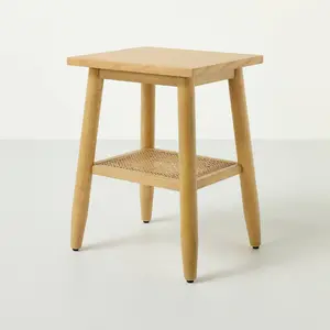 Wood & Cane Bathroom Stool - Natural - Hearth & Hand with Magnolia