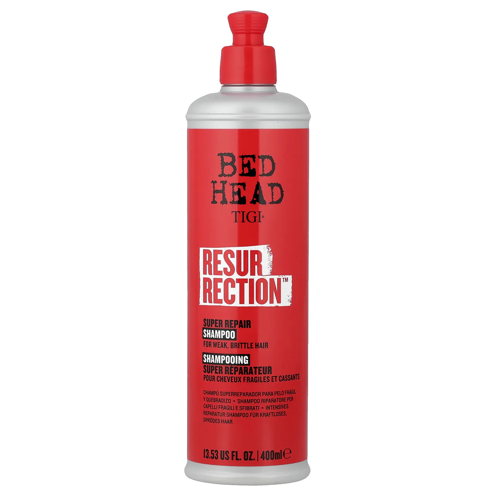 TIGI Bed Head, Resurrection™, Super Repair Shampoo, For Weak, Brittle Hair, 13.53 fl oz (400 ml)