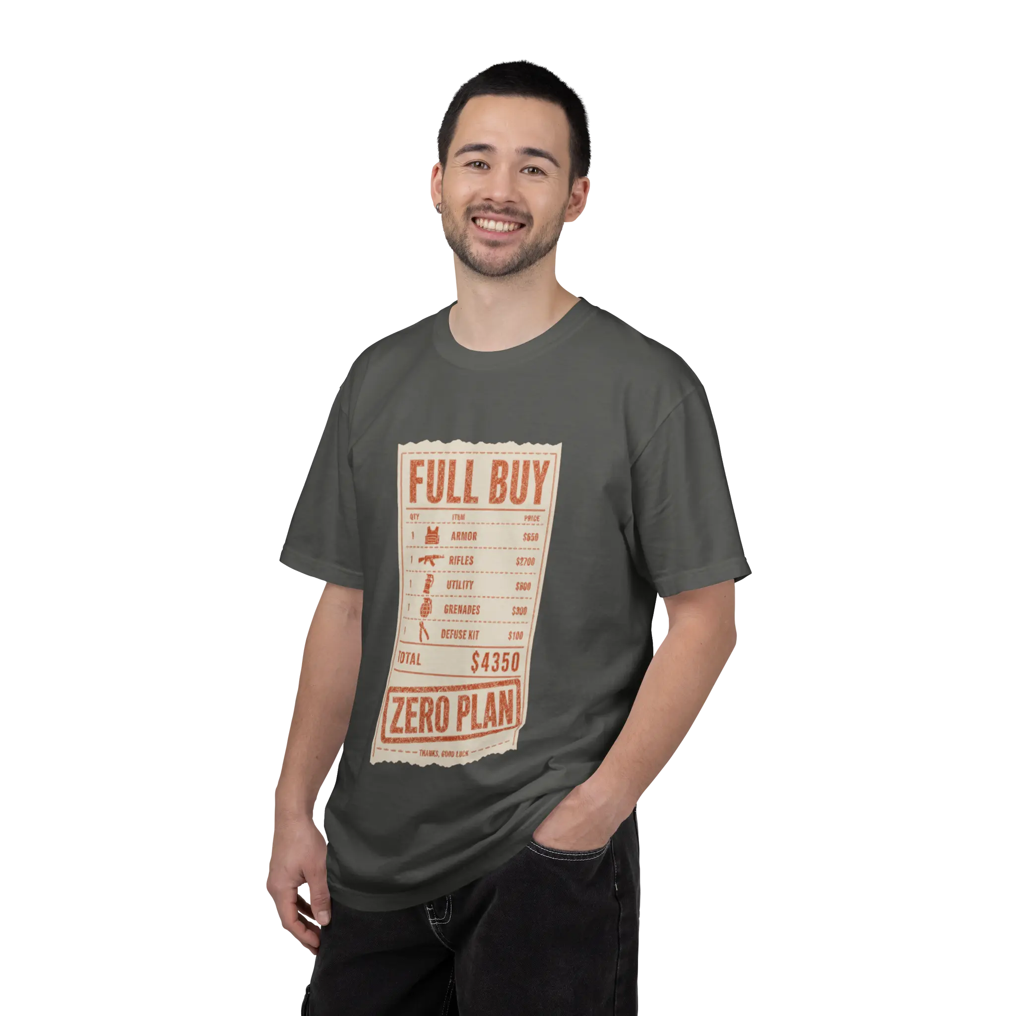 Men's 0 Plan Full Buy Poster Design T-Shirt, Retro Price List Graphic Tops