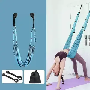 Blue Multifunctional Yoga Hammock, Yoga Inversion Training Aerial Swing, Yoga & Pilates Equipment for Home Gym Workout