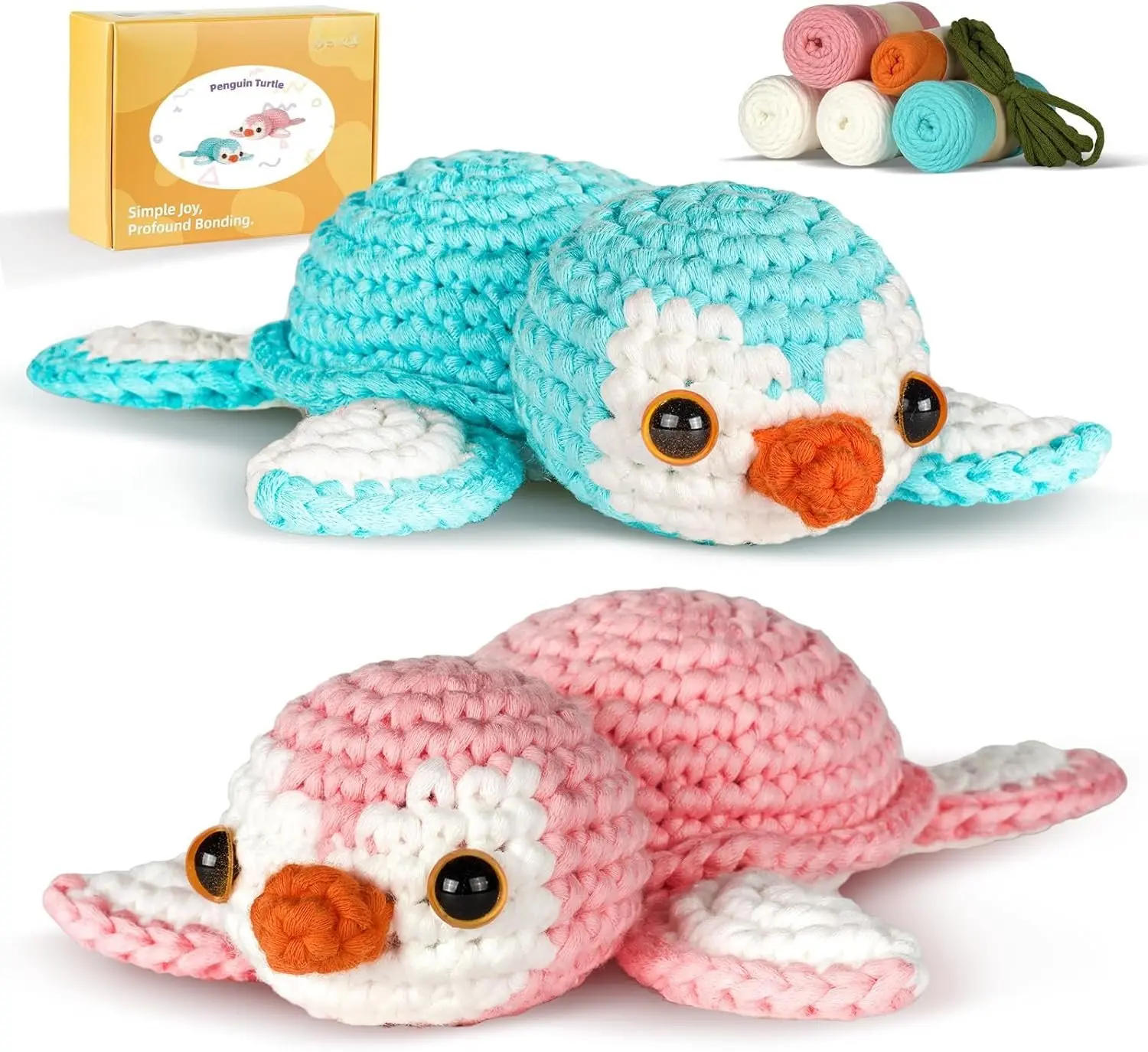 Crochet Kit for Beginners ,Crochet  Kits,Crocheting Kit for Starters,Learn to Crochet with Step-by-Step Video Tutorials,Beginner Crochet Kits for Adults(sea Turtle)