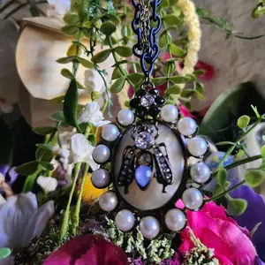 Beetle Cameo Necklace