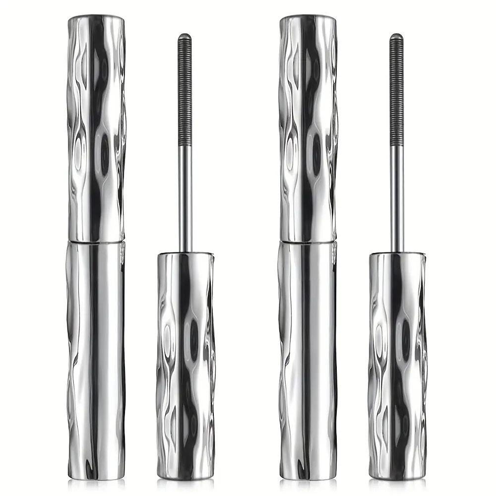 Steel Tube Mascara 3-Pack, Dense Lengthening Curling, Precision Steel Tube Design for Natural Full Effect, Suitable for Parties, Music Festivals(Black), Party Makeup, Holiday Makeup, Dense Eyelash Effect
