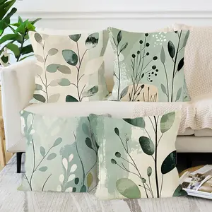 Spring and Summer Versatile Floral Print Pillow Nordic Home Decor Sofa Cushion Linen Breathable Comfortable Seat Cushion