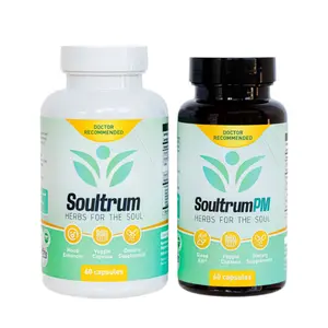 Soultrum Duo Support – Daily Mood Enhancing, Anti Anxiety, Anti Stress & Sleep Support Supplement Natural Healthcare Fitness Dietary Edible Brain Vitamin
