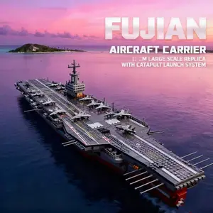1921 Piece New Building Block Aircraft Carrier Construction Toy, Fujian Military Model Suitable for Adults and Teens, Meaningful Christmas and Birthday Gift