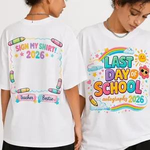 of School Autograph Shirt, Sign My Shirt, Senior 2026 Shirt Boy Shirt, Class Dismissed Shirt, Autograph Shirt, Class of 2026 Shirt