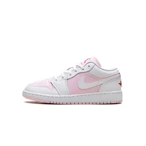 Jordan 1 Low GS "Pink Foam Fire Red White" 553560 608