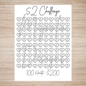 Savings Challenge $2 | Laminated  & Reusable