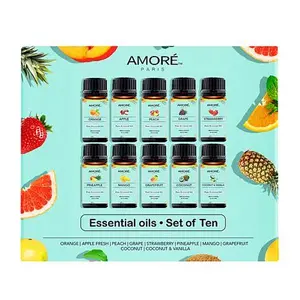 Amore Paris Fruity Fragrance Premium Aromatherapy Diffuser Oils Set