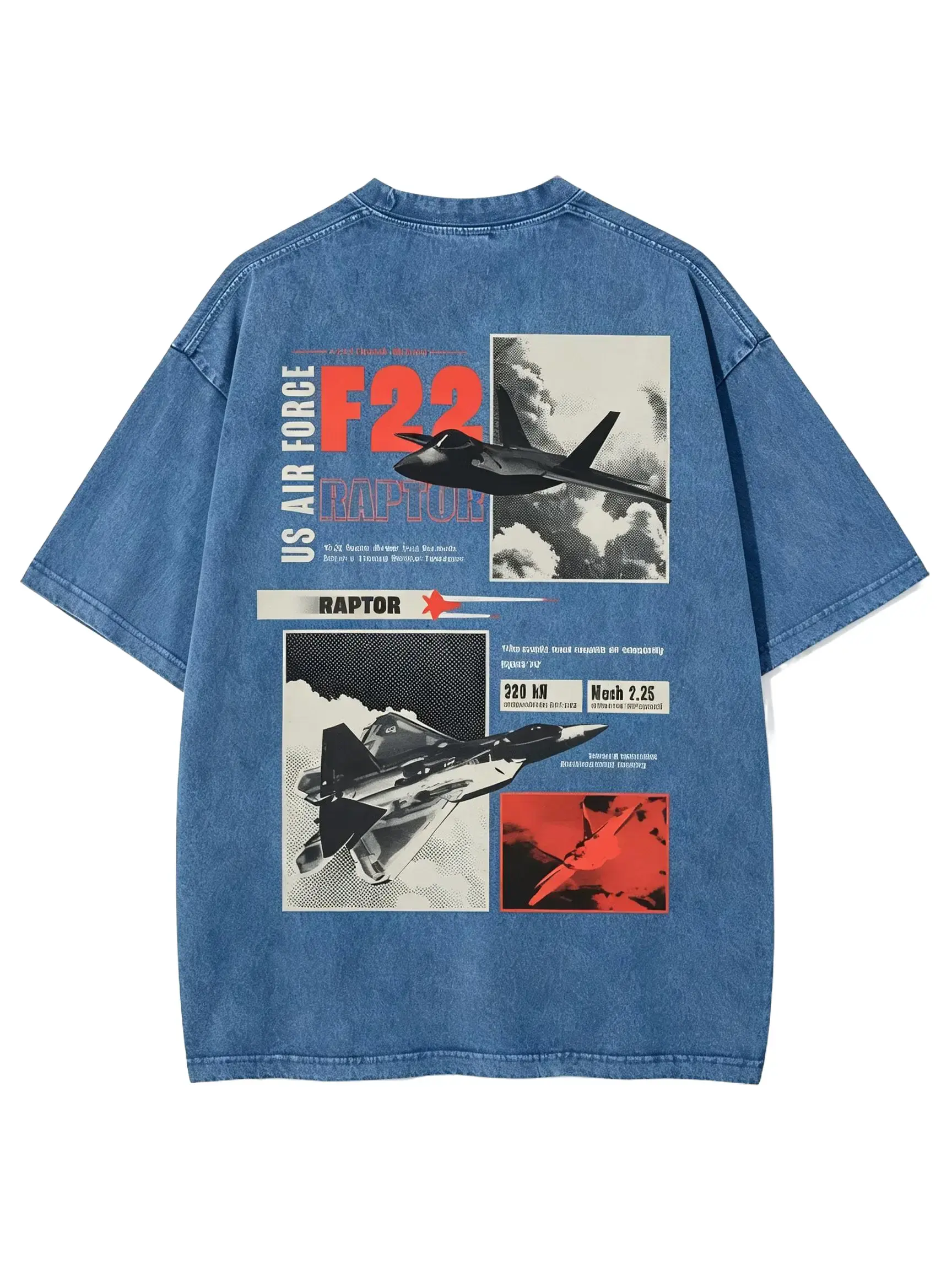 [KM 100%cotton]Vintage F-22 Raptor Military Graphic Oversized T-Shirt Funny Graphic Tee Good Graphic Washed Tees Men's Graphic Tees Streetwear Outfits Men Vacation Outfits Oversized Tshirt Men funny shirts men,humor graphic tee Streetwear graphic tee