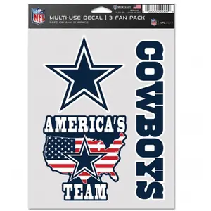 Wincraft  NFL Dallas Cowboys Decal Multi Use Fan - Pack of 3