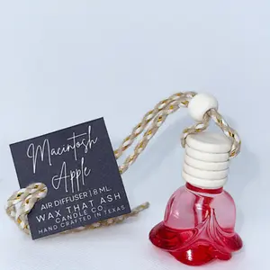 Rose Shaped Hanging Car Air Diffuser Non-Toxic Phthalate Free Fragrance Oil Rearview Mirror Decor 8ml Vanilla Scented car air freshener