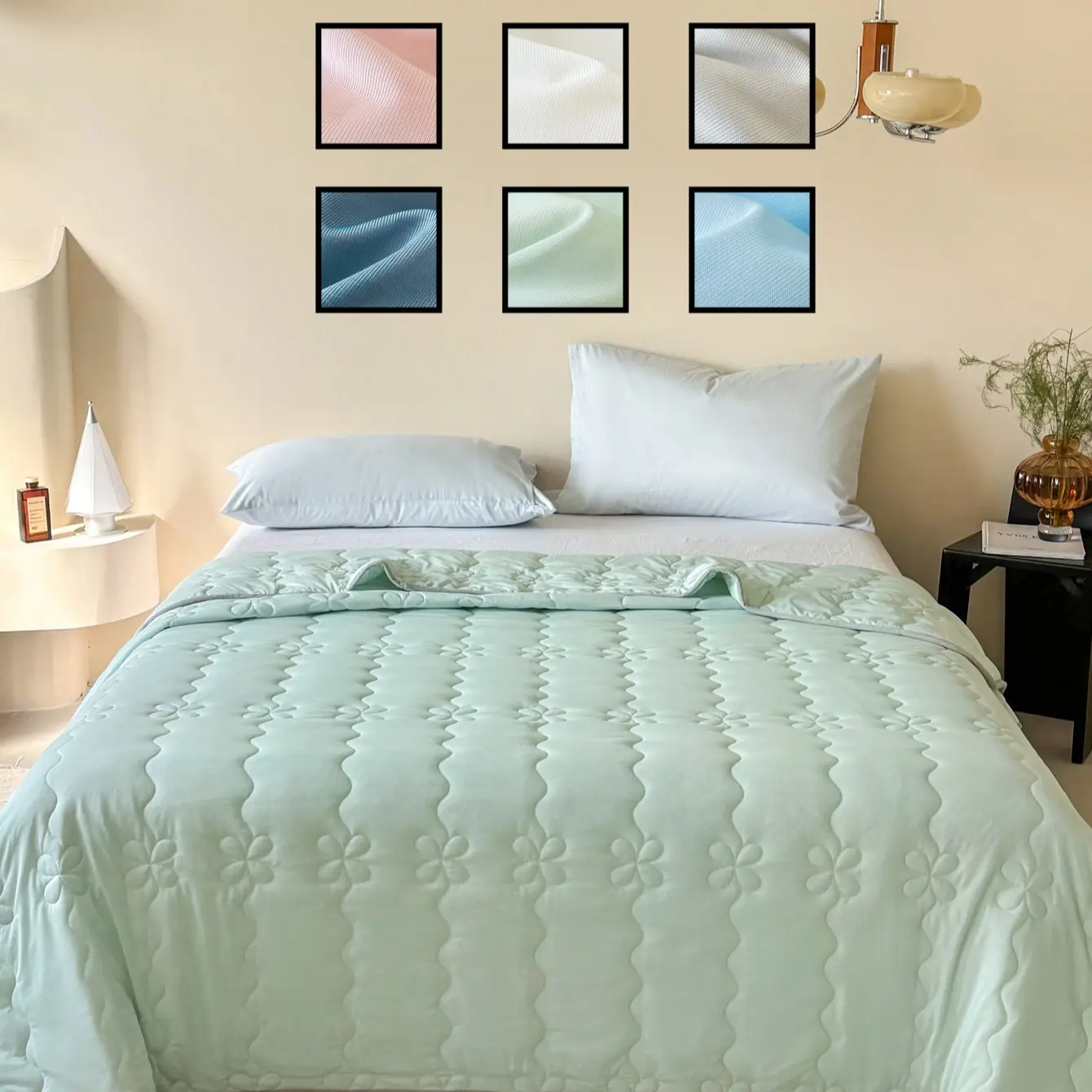 1pcs Soft Skin-Friendly Summer Quilt Thickened Four-Season Style Machine Washable Large Size Queen Size for Summer Different Experience Multiple Sizes Available Quilt Core Four-Season Quilt Suitable for Gift Giving