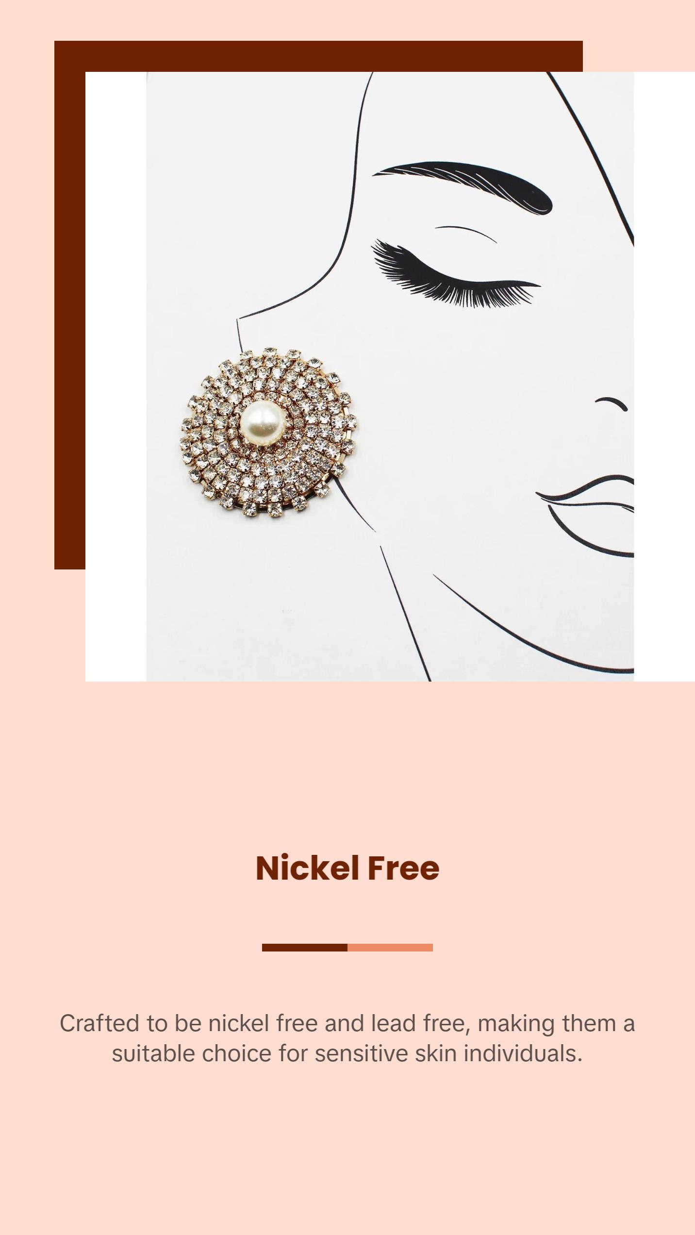 Rhinestone & Pearl Earrings