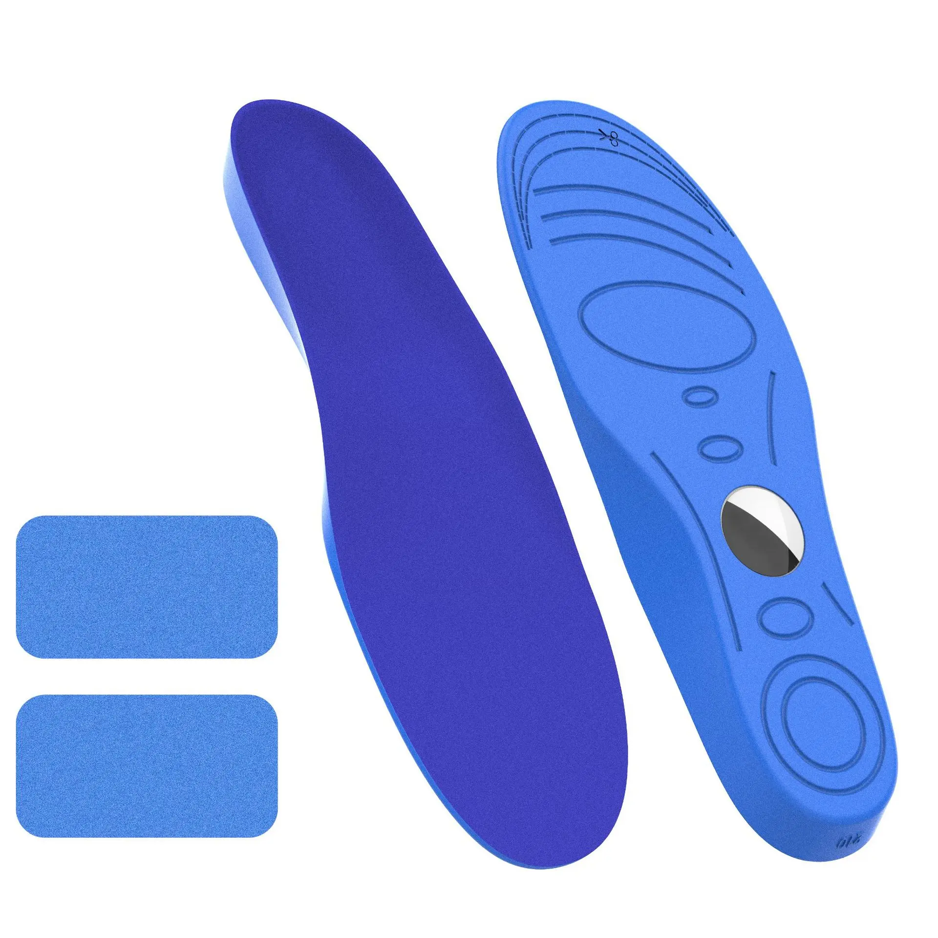 Kids' Cartoon Shock Absorbing Shoe Insoles with Hidden AirTag Tracker Holder, Cushioned, Trimmable for Universal Fit, Insert, Shock Absorbing Insoles, Pu